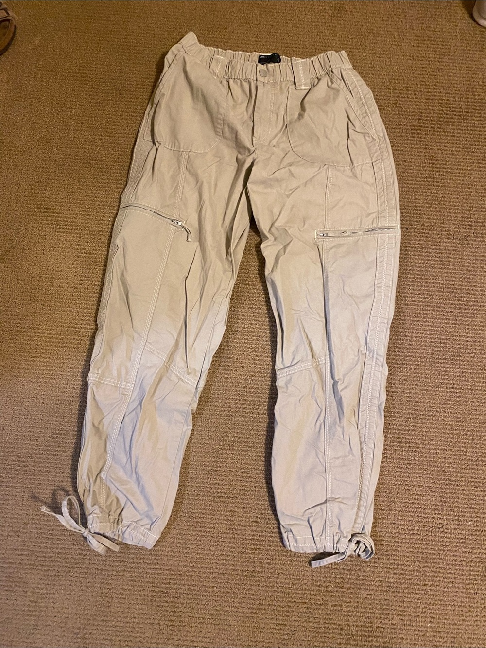 ASOS Design Khaki Baggy Jogger Cargo Utility Pants